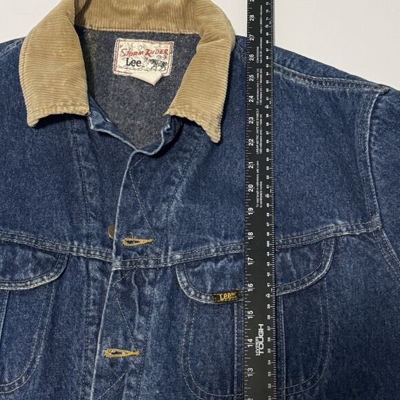 Vintage Lee Storm Rider Jacket Mens Size XXL Wool Blanket Lined Denim Jean USA - Picture 10 of 10